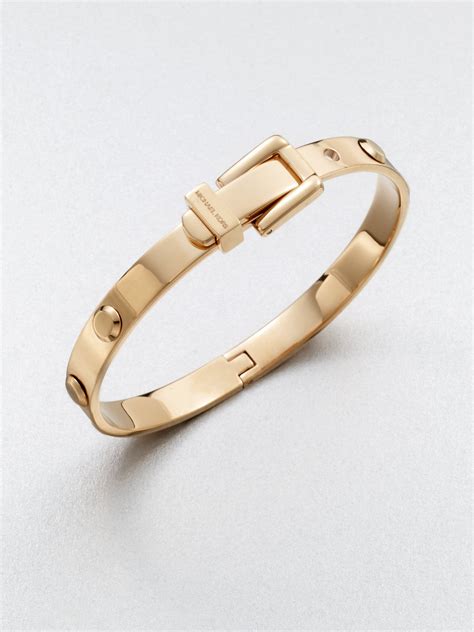 michael kors rose gold buckle bangle|Michael Kors rose gold bracelet.